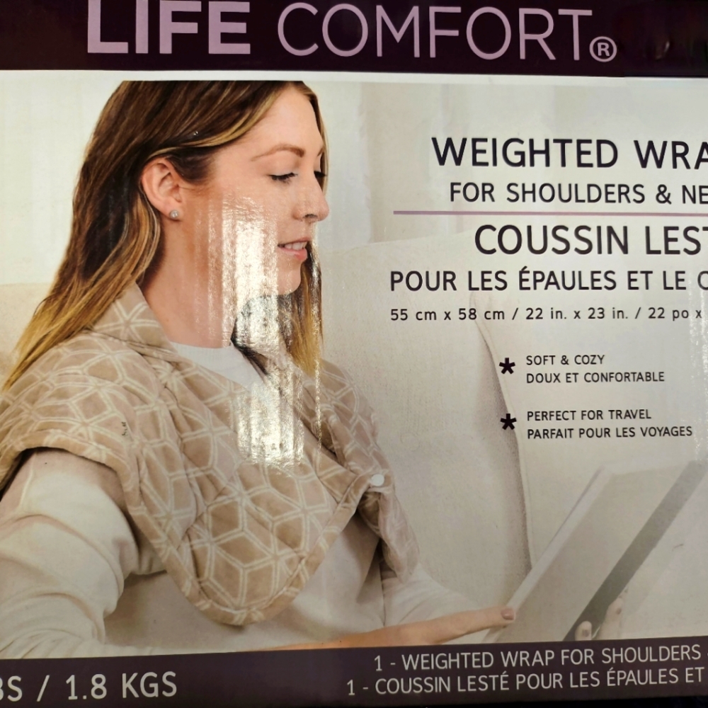 Weighted shoulder and neck wrap